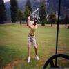 Castlegar Golf Club Hole #1 - Approach - Thursday, July 1, 2004 (Kootenay Rockies/Central Washington Trip)